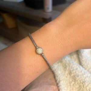 David Yurman cable bracelet with diamonds